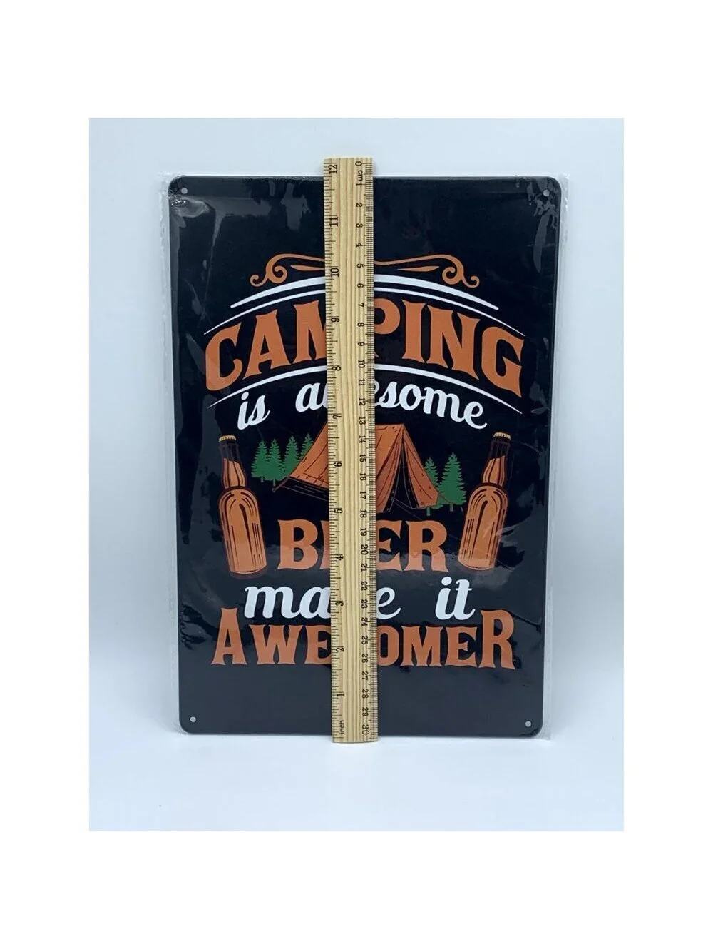 Camping Beer Vintage Style Metal Tin Sign Wall Decor Funny Cabin Decor